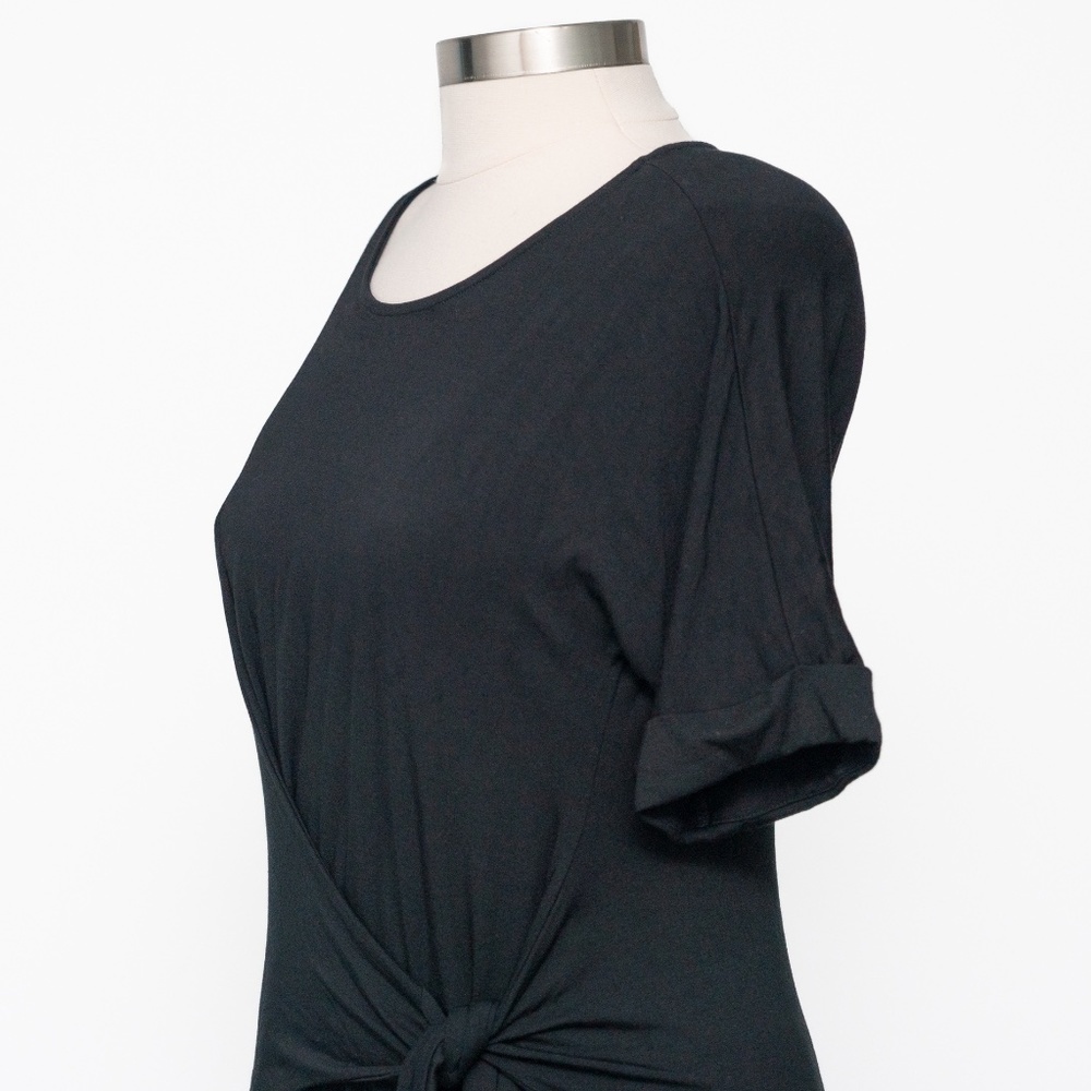 Nic + Zoe Knit Tie Dress‎ Black Onyx Medium - Picture 9 of 12